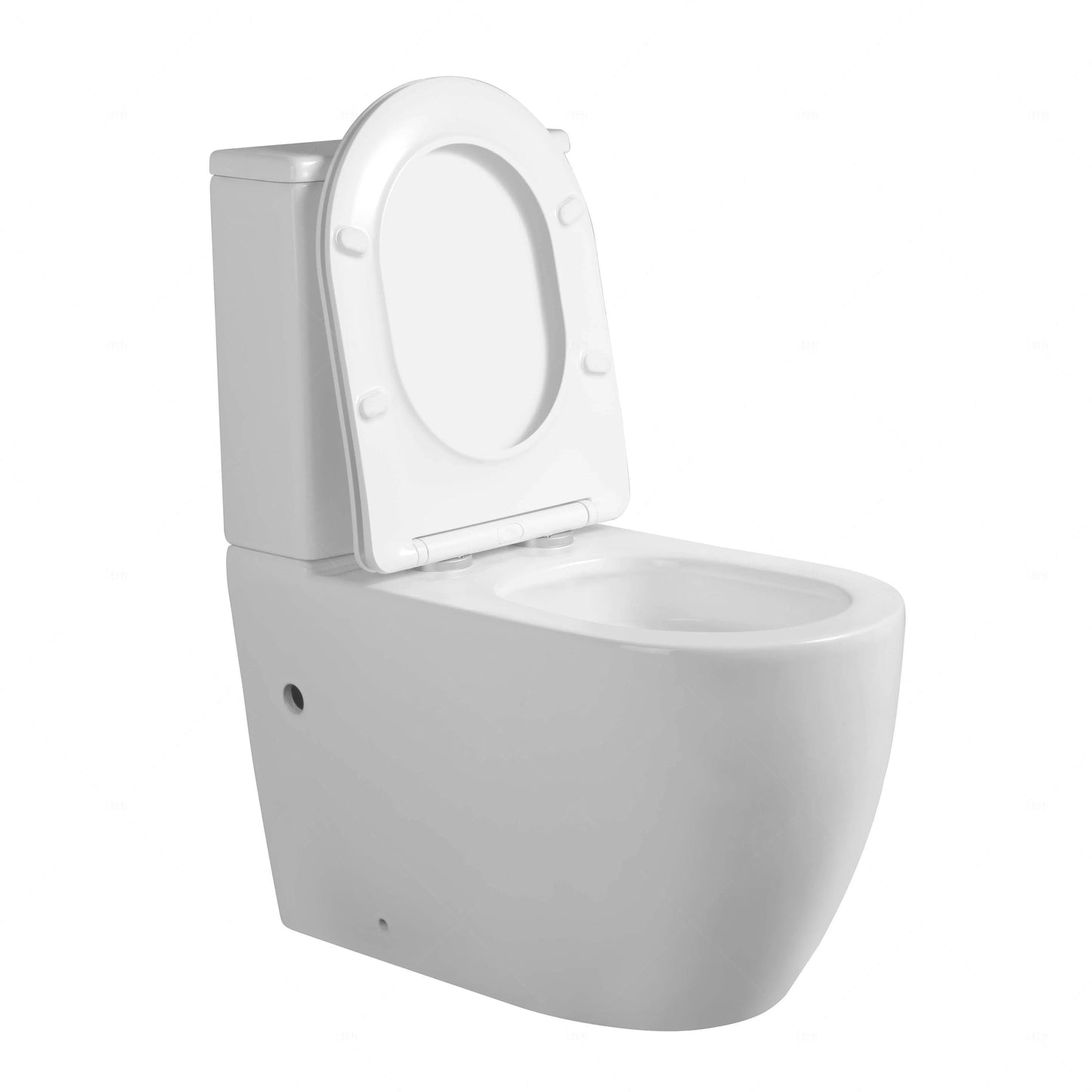 660 × 360 × 800 mm One hole Tornado Back to Wall Toilet Suite – Gloss White