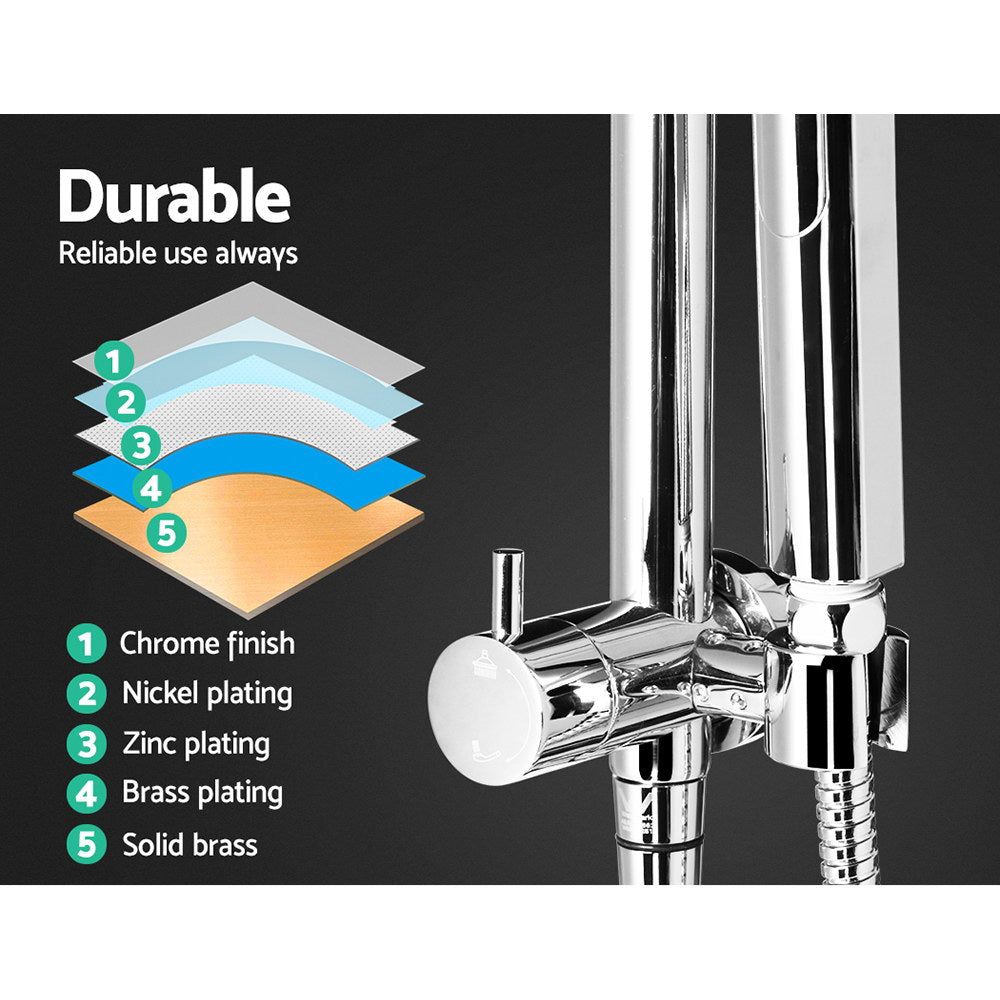 9'' Rain Shower Head Set Handheld Round High Pressure Chrome