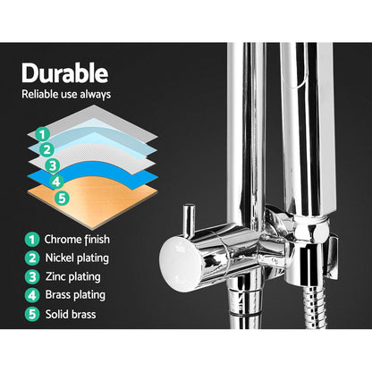 9'' Rain Shower Head Set Handheld Round High Pressure Chrome