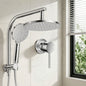 9'' Rain Shower Head Set Handheld Round High Pressure Mixer Tap Chrome