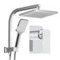 8'' Rain Shower Head Set Handheld Square High Pressure Mixer Tap Chrome