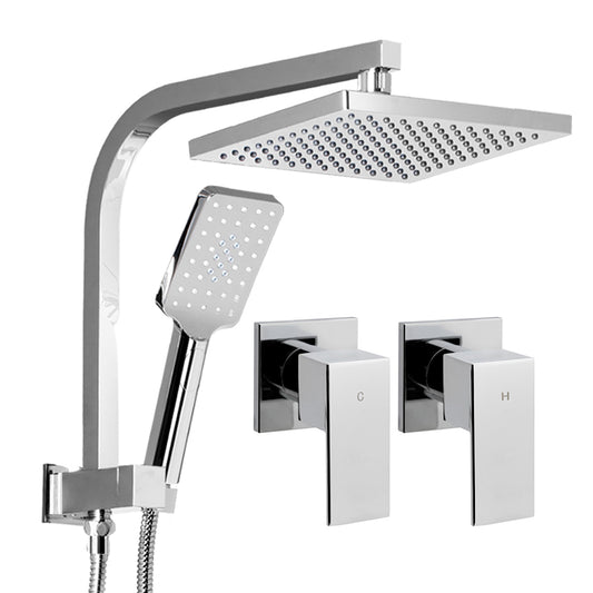 8'' Rain Shower Head Set Handheld Square High Pressure wins Tap�Chrome