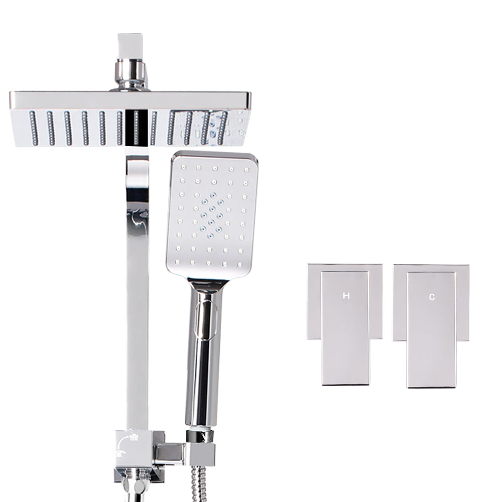 8'' Rain Shower Head Set Handheld Square High Pressure wins Tap�Chrome