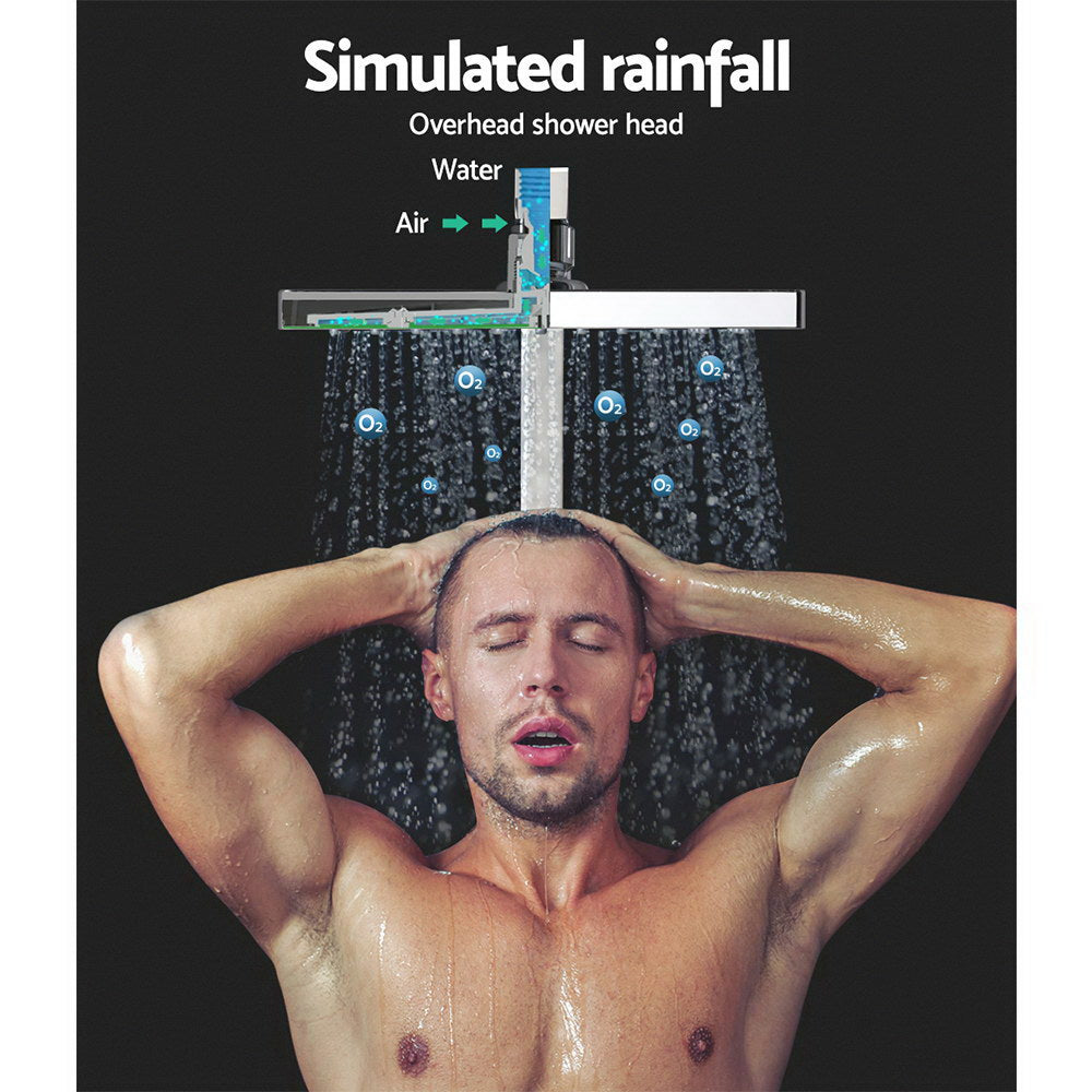 8'' Rain Shower Head Set Handheld Square High Pressure wins Tap�Chrome