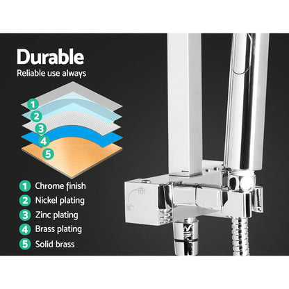 8'' Rain Shower Head Set Handheld Square High Pressure wins Tap�Chrome