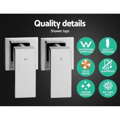 8'' Rain Shower Head Set Handheld Square High Pressure wins Tap�Chrome