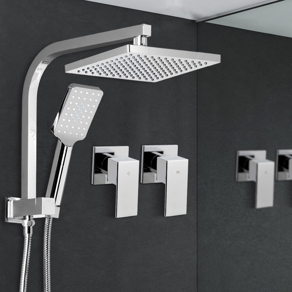 8'' Rain Shower Head Set Handheld Square High Pressure wins Tap�Chrome
