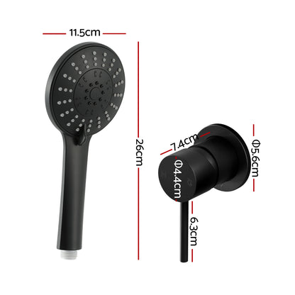 4.5" Handheld Shower Head Round with Wall Bathroom Mixer