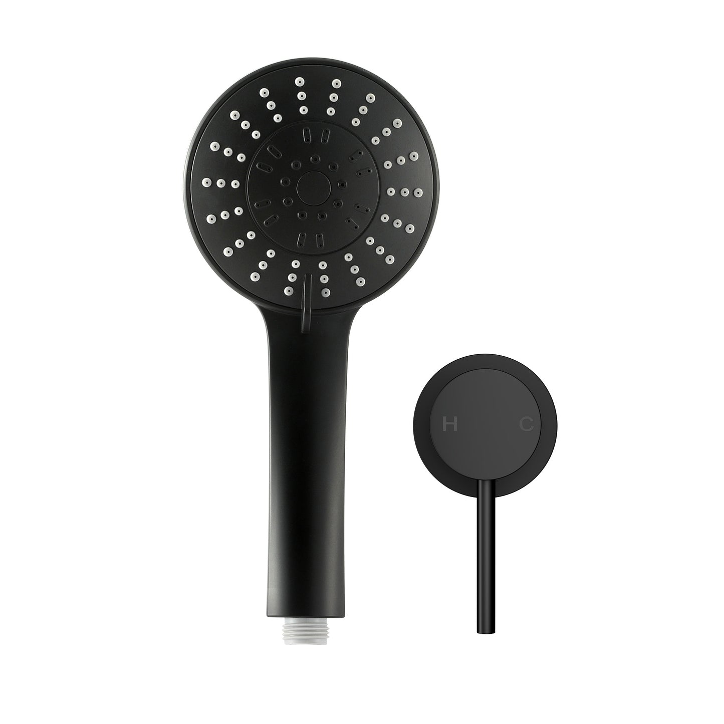 4.5" Handheld Shower Head Round with Wall Bathroom Mixer
