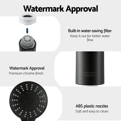 4.5" Handheld Shower Head Round with Wall Bathroom Mixer