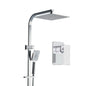 10'' Rain Shower Head Set Handheld Square High Pressure Mixer Tap Chrome