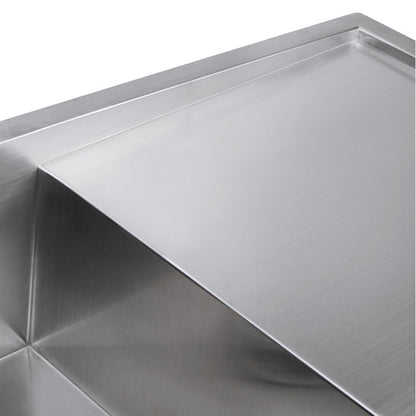 Kitchen Sink 111X45CM Stainless Steel Basin Double Bowl Silver
