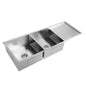 Kitchen Sink 111X45CM Stainless Steel Basin Double Bowl Silver