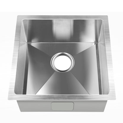Kitchen Sink 51X45CM Stainless Steel Basin Single Bowl Silver