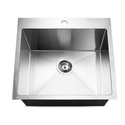 Kitchen Sink 53X50CM Stainless Steel Basin Single Bowl Silver