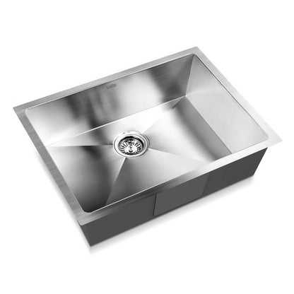 Kitchen Sink 60X45CM Stainless Steel Basin Single Bowl Silver