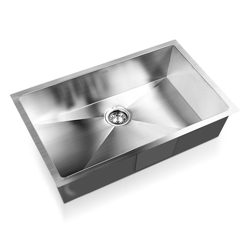 Kitchen Sink 70X45CM Stainless Steel Basin Single Bowl Silver