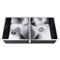 Kitchen Sink 86X44CM Stainless Steel Basin Double Bowl Silver