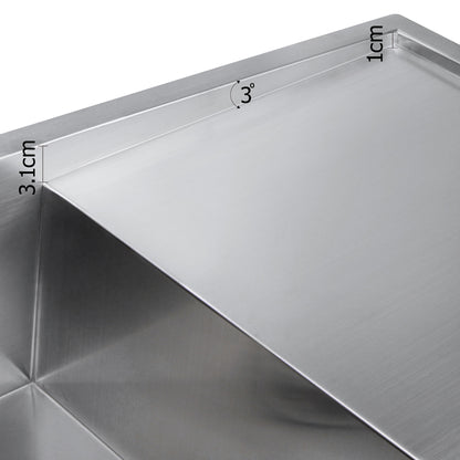 Kitchen Sink 87X45CM Stainless Steel Basin Single Bowl Silver