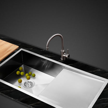 Kitchen Sink 96X45CM Stainless Steel Basin Single Bowl Silver