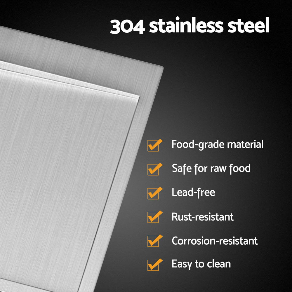 Kitchen Sink Basin Stainless Steel Under/Top/Flush Mount Bowl 155X50CM