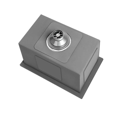 Kitchen Sink 45X30CM Stainless Steel Basin Single Bowl Black