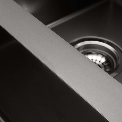 Kitchen Sink 45X30CM Stainless Steel Basin Single Bowl Black