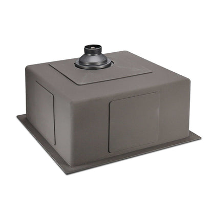 Kitchen Sink 44X44CM Stainless Steel Basin Single Bowl Black