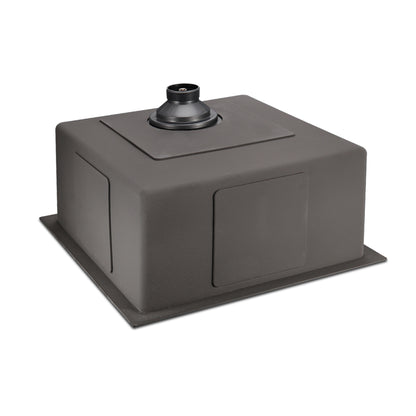 Kitchen Sink 51X45CM Stainless Steel Basin Single Bowl Black