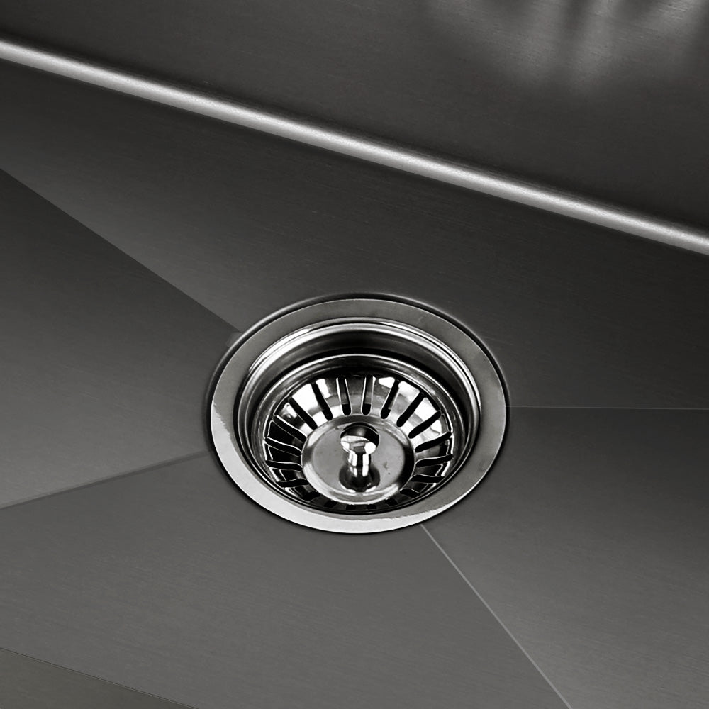 Kitchen Sink 70X45CM Stainless Steel Basin Single Bowl Black