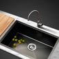 Kitchen Sink 60X45CM Stainless Steel Basin Single Bowl Black