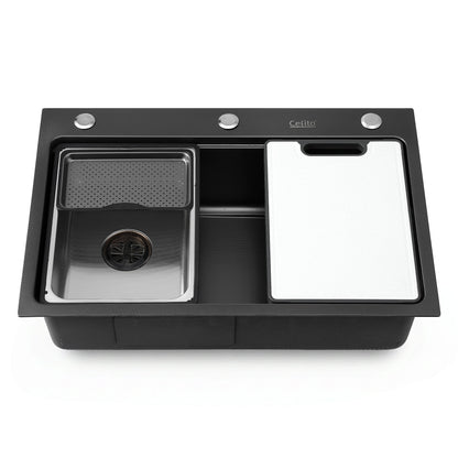 Kitchen Sink 304 Stainless Steel Bar Sink Millet Grain Water Basin Sink