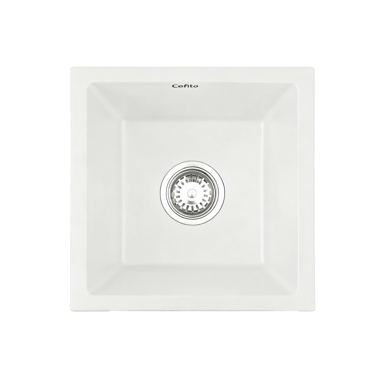 Kitchen Sink 38x38cm Granite Stone Sink Single Bowl White