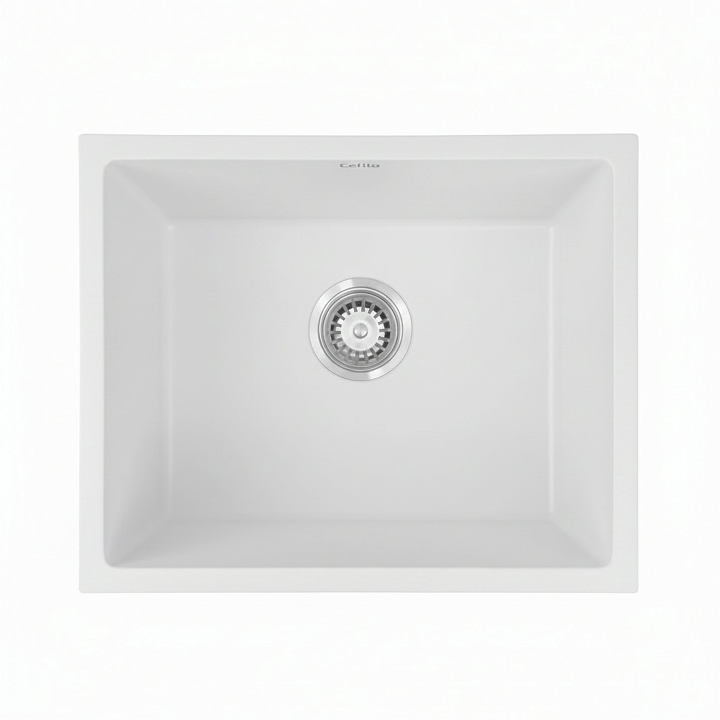 Kitchen Sink 55x45cm Granite Stone Sink Single Bowl White
