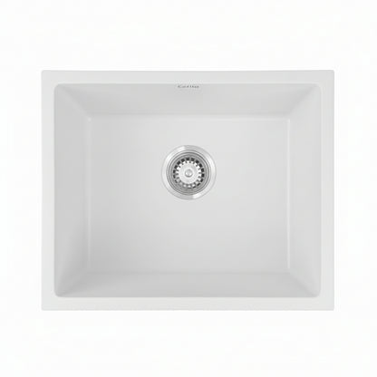 Kitchen Sink 55x45cm Granite Stone Sink Single Bowl White