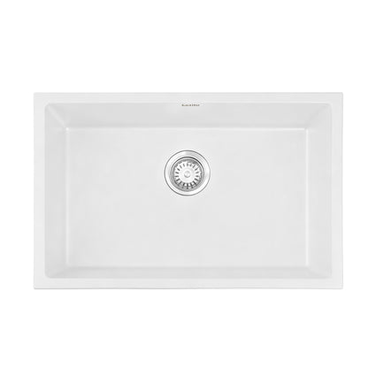 Kitchen Sink 70x45cm Granite Stone Sink Single Bowl White