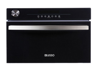 33L Freestanding Stainless Steel Black Glass Steam Oven,Built in water reservoir