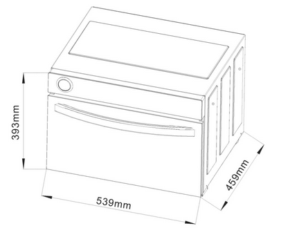 34L Freestanding Stainless Steel White Glass Steam Oven,Built in water reservoir