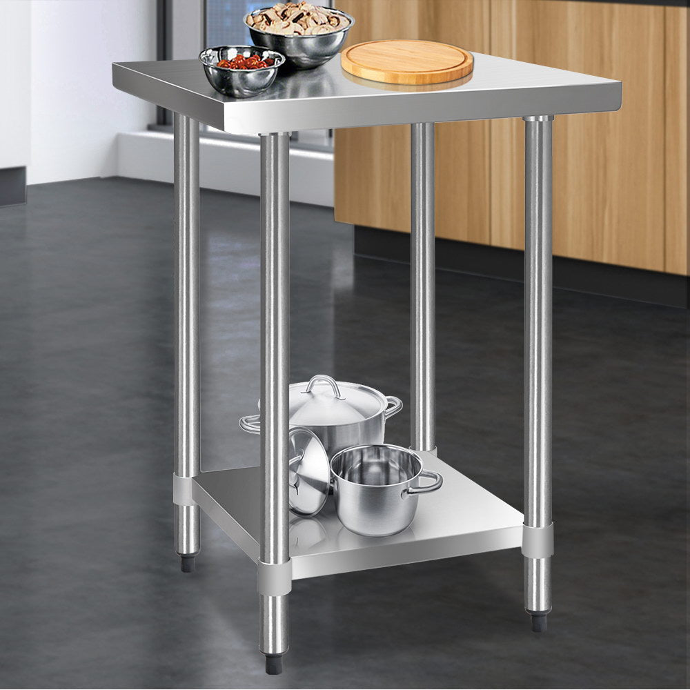 610x610mm Stainless Steel Kitchen Bench 430