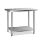 1219x610mm Stainless Steel Kitchen Bench 430