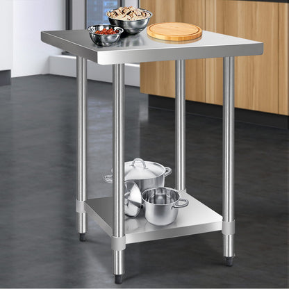 760x760mm Stainless Steel Kitchen Bench 430