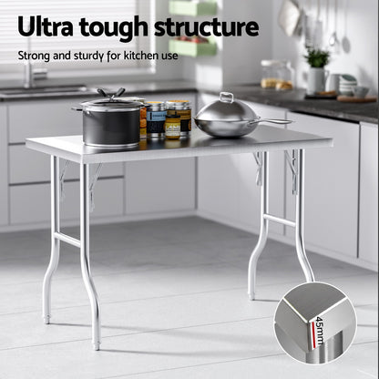 Stainless Steel Kitchen Benches Work Bench Food Foldable 430
