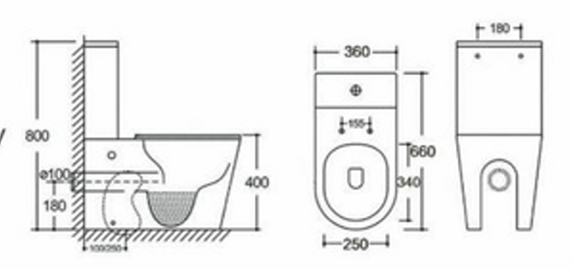 One Hole Tornado Flush Rimless Toilet Suite – Gloss White