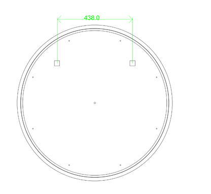 900mm Round 3 Color Lighting Acrylic LED Mirror Touch Sensor Switch Defogger Pad Wall Mounted(Come with Magnifier) - Lighting on the rim