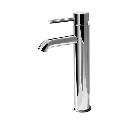 Bathroom Basin MMixer Tap Round Tall Faucet Vanity Laundry Chrome