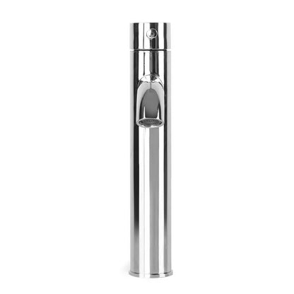 Bathroom Basin MMixer Tap Round Tall Faucet Vanity Laundry Chrome