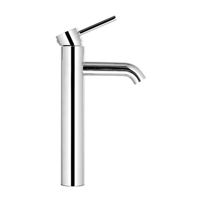 Bathroom Basin MMixer Tap Round Tall Faucet Vanity Laundry Chrome