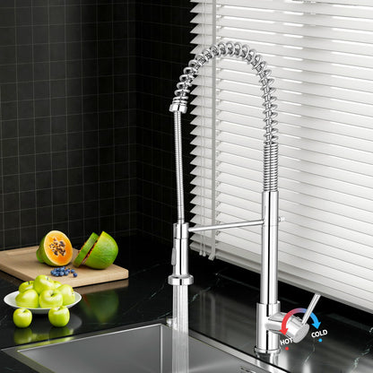 Kitchen Mixer Tap Pull Down 2 Modes Sink Faucet Basin Laundry Chrome