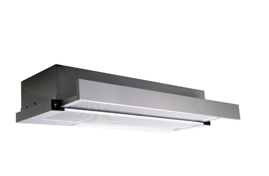 900mm Stainless Steel Telescopic Rangehood Ducted or Recirculating (72mm Fascia)