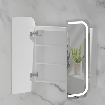 CARYSIL  750x800mm Grand Matte White LED Shaving Cabinet